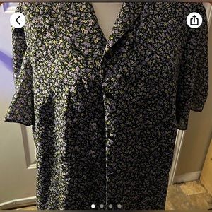 Vintage style, Danny and Nicole 2 piece floral short sleeve and maxi skirt,24W